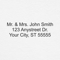 Classic 3 line rubber custom stamp