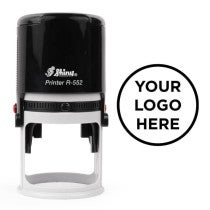 A view of the R-552 self-inking stamp that comes with our Medium Round Logo Stamp