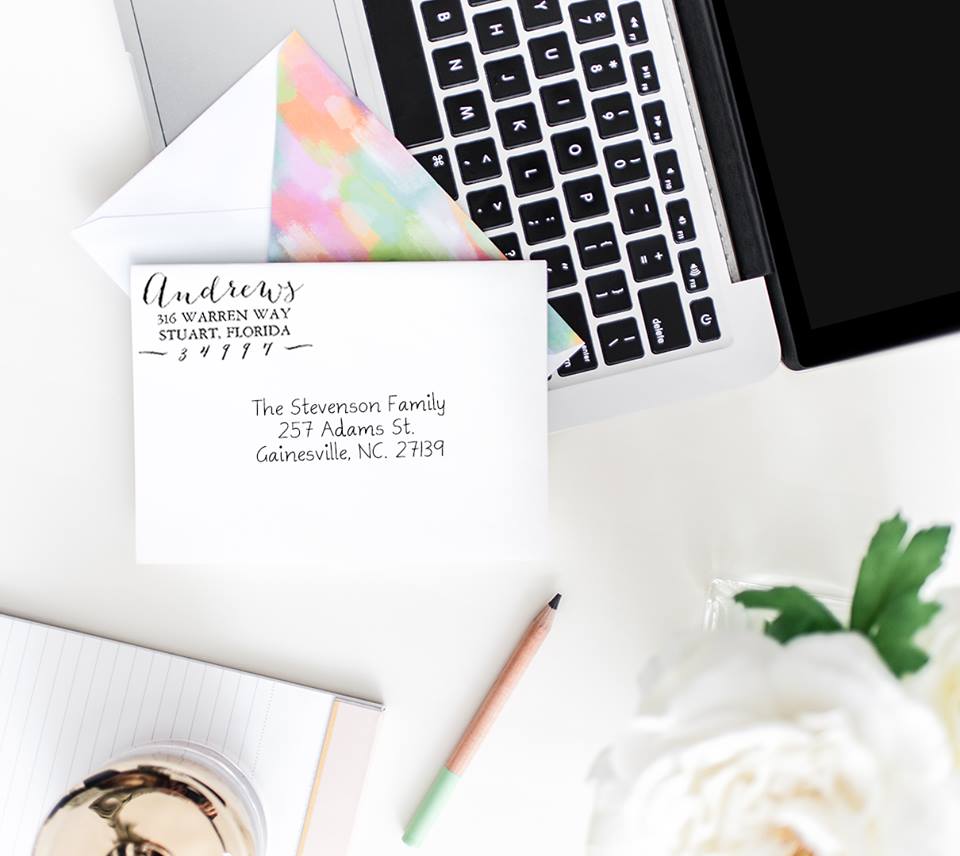 Envelope with Return Address Stamped on