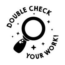 Check Your Work Magnifying Glass Teacher Stamp
