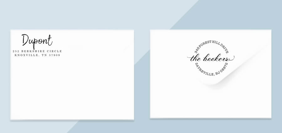 example return address stamps