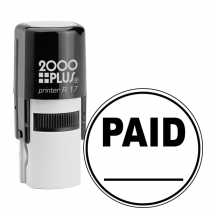 PAID Round Stock Stamp